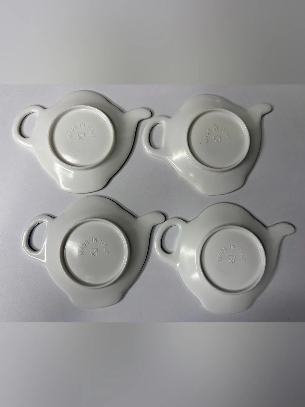 Vintage Melamine Tea Bag Holder Set of 4 Made in Italy EUC